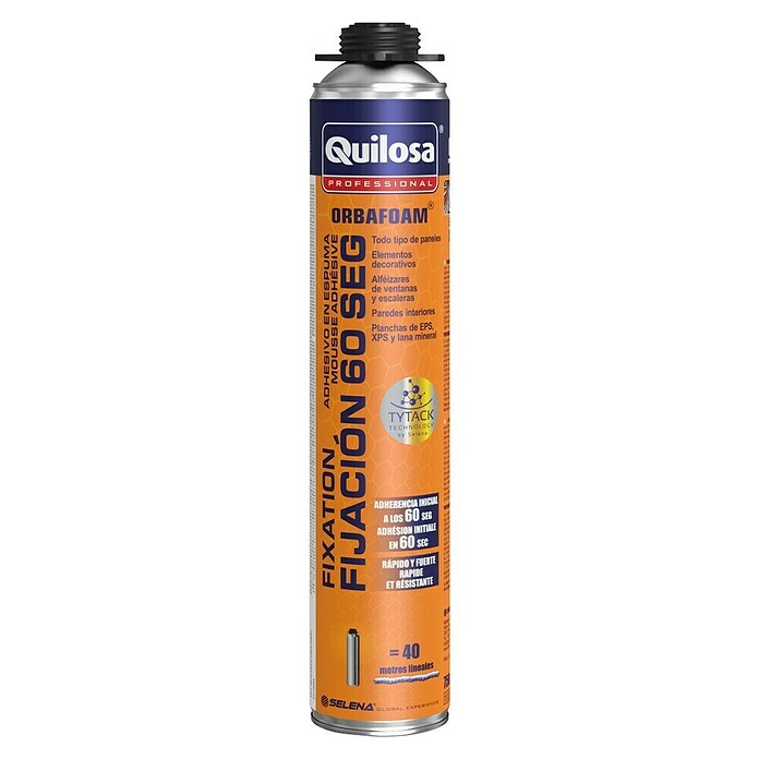 Quilosa Espuma para pistola Fijación 60 seg (Contenido: 750 ml, Poliuretano (PU))