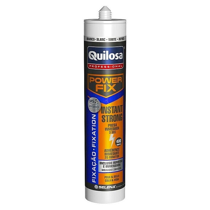 Quilosa Adhesivo para montaje Power Fix Instant Strong (290 ml, Blanco, Cartucho) | BAUHAUS