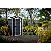 Keter Gerätehaus Manor 4x3 (Außenmaß inkl. Dachüberstand (B x T): 129 x 103 cm, Kunststoff, Anthrazit/Weiß) | BAUHAUS