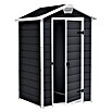 Keter Gerätehaus Manor 4x3 (Außenmaß inkl. Dachüberstand (B x T): 129 x 103 cm, Kunststoff, Anthrazit/Weiß) | BAUHAUS