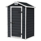 Keter Gerätehaus Manor 4x3 (Außenmaß inkl. Dachüberstand (B x T): 129 x 103 cm, Kunststoff, Anthrazit/Weiß) | BAUHAUS