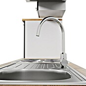 Respekta Küchenzeile KB270WS (Breite: 270 cm, Mit Elektrogeräten, Schwarz)