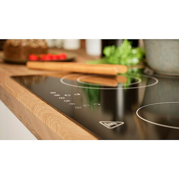BAUHAUS Cocina esquinera Marleen (An x Pr: 310 x 170 cm, Blanco, Mate, Color del cuerpo: Marrón, Con electrodomésticos) | BAUHAUS