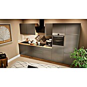 BAUHAUS Composición de cocina Marleen (Ancho: 340 cm, Gris, Color del cuerpo: Marrón, Con electrodomésticos) | BAUHAUS