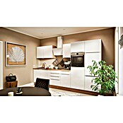 BAUHAUS Composición de cocina Marleen (Ancho: 340 cm, Blanco, Color del cuerpo: Marrón, Con electrodomésticos) | BAUHAUS