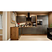 BAUHAUS Cocina esquinera Marleen (An x Pr: 340 x 170 cm, Gris, Mate, Color del cuerpo: Marrón, Con electrodomésticos) | BAUHAUS