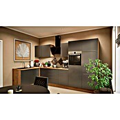 BAUHAUS Cocina esquinera Marleen (An x Pr: 340 x 170 cm, Gris, Mate, Color del cuerpo: Marrón, Con electrodomésticos) | BAUHAUS