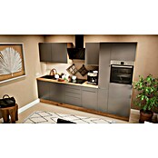 BAUHAUS Composición de cocina Marleen (Ancho: 310 cm, Gris, Color del cuerpo: Marrón, Con electrodomésticos) | BAUHAUS