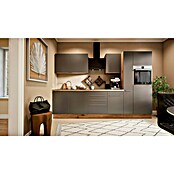 BAUHAUS Composición de cocina Marleen (Ancho: 310 cm, Gris, Color del cuerpo: Marrón, Con electrodomésticos) | BAUHAUS