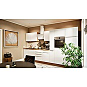 BAUHAUS Composición de cocina Marleen (Ancho: 370 cm, Blanco, Color del cuerpo: Marrón, Con electrodomésticos) | BAUHAUS