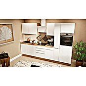BAUHAUS Composición de cocina Marleen (Ancho: 310 cm, Blanco, Color del cuerpo: Marrón, Con electrodomésticos) | BAUHAUS