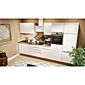 BAUHAUS Composición de cocina Marleen (Ancho: 340 cm, Blanco, Color del cuerpo: Marrón, Con electrodomésticos) | BAUHAUS