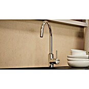 BAUHAUS Cocina esquinera Marleen (An x Pr: 340 x 170 cm, Blanco, Mate, Color del cuerpo: Marrón, Con electrodomésticos) | BAUHAUS