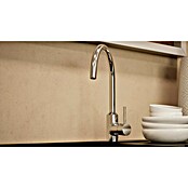 BAUHAUS Cocina esquinera Marleen (An x Pr: 370 x 170 cm, Blanco, Mate, Color del cuerpo: Marrón, Con electrodomésticos) | BAUHAUS
