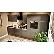 BAUHAUS Composición de cocina Marleen (Ancho: 370 cm, Gris, Color del cuerpo: Marrón, Con electrodomésticos) | BAUHAUS
