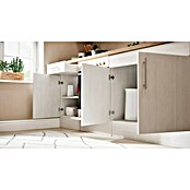 Respekta Premium Composición de cocina (Ancho: 210 cm, Con dispositivos eléctricos, Réplica de alerce blanco)