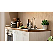 Respekta Premium Composición de cocina (Ancho: 220 cm, Con dispositivos eléctricos, Réplica de alerce blanco)