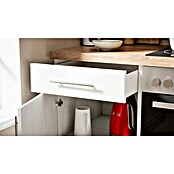Respekta Premium Küchenzeile (Breite: 210 cm, Mit Elektrogeräten, Lärche Weiß-Nachbildung)