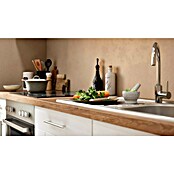 Respekta Premium Composición de cocina (Ancho: 220 cm, Con dispositivos eléctricos, Réplica de alerce blanco)