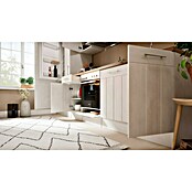 Respekta Premium Composición de cocina (Ancho: 310 cm, Con dispositivos eléctricos, Réplica de alerce blanco)