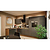 BAUHAUS Cocina esquinera Marleen (An x Pr: 370 x 170 cm, Gris, Mate, Color del cuerpo: Marrón, Con electrodomésticos) | BAUHAUS