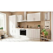 Respekta Premium Composición de cocina (Ancho: 310 cm, Con dispositivos eléctricos, Réplica de alerce blanco)