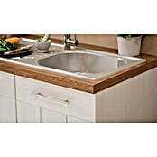 Respekta Premium Composición de cocina (Ancho: 220 cm, Con dispositivos eléctricos, Réplica de alerce blanco)