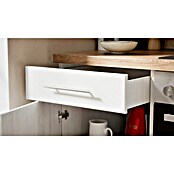 Respekta Premium Composición de cocina (Ancho: 220 cm, Con dispositivos eléctricos, Réplica de alerce blanco)