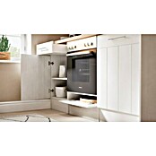 Respekta Premium Composición de cocina (Ancho: 220 cm, Con dispositivos eléctricos, Réplica de alerce blanco)