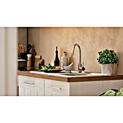 Respekta Premium Composición de cocina (Ancho: 250 cm, Con dispositivos eléctricos, Réplica de alerce blanco)