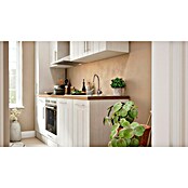 Respekta Premium Composición de cocina (Ancho: 250 cm, Con dispositivos eléctricos, Réplica de alerce blanco)