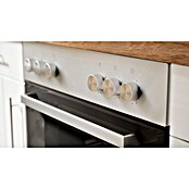 Respekta Premium Composición de cocina (Ancho: 240 cm, Con dispositivos eléctricos, Réplica de alerce blanco)