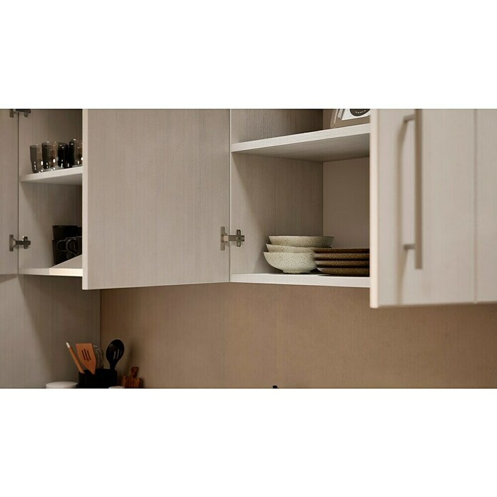 Respekta Premium Keukenblok (Breedte: 270 cm, Met elektrische apparatuur, Witte lariks-look)
