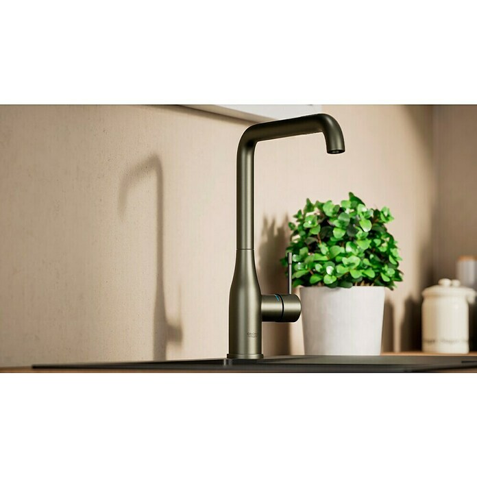 Grohe Essence Keukenkraan (Hard grafiet, Geborsteld, Hoge uitloop)
