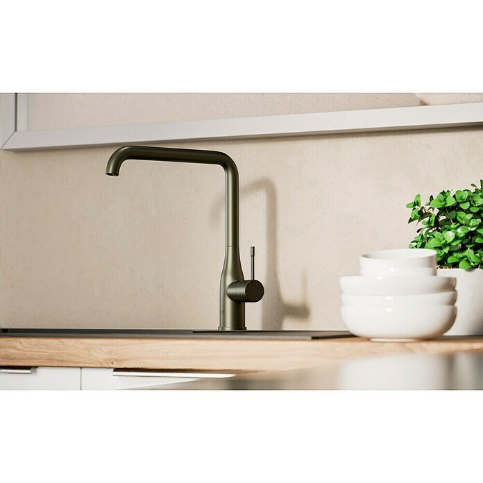 Grohe Essence Keukenkraan (Hard grafiet, Geborsteld, Hoge uitloop)
