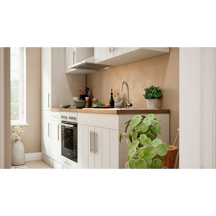 Respekta Premium Keukenblok (Breedte: 270 cm, Met elektrische apparatuur, Witte lariks-look)