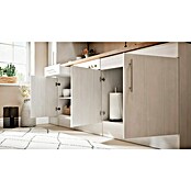 Respekta Premium Composición de cocina (Ancho: 240 cm, Con dispositivos eléctricos, Réplica de alerce blanco)