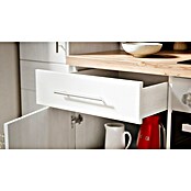 Respekta Premium Composición de cocina (Ancho: 250 cm, Con dispositivos eléctricos, Réplica de alerce blanco)