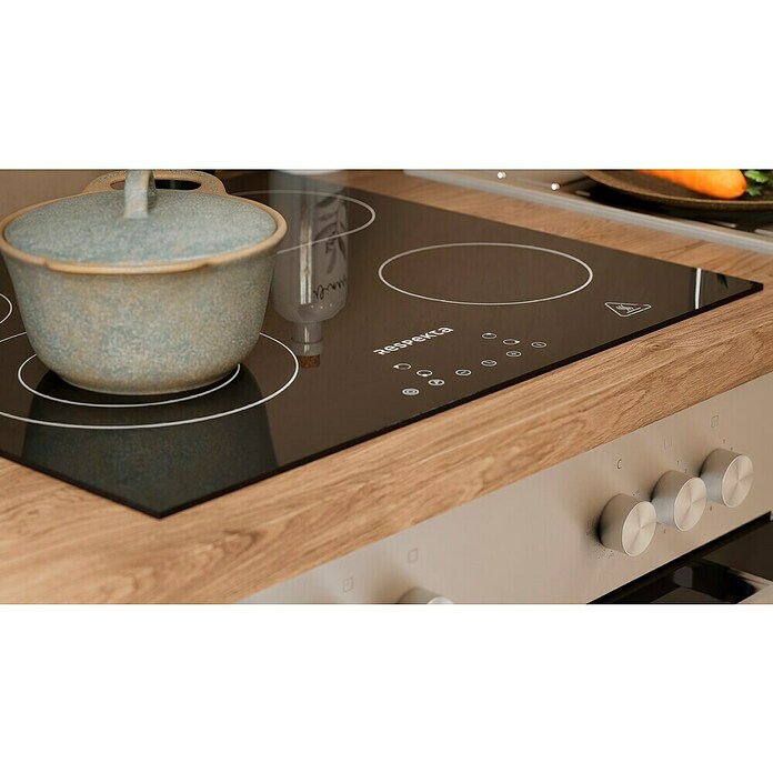 Respekta Premium Keukenblok (Breedte: 270 cm, Met elektrische apparatuur, Witte lariks-look)