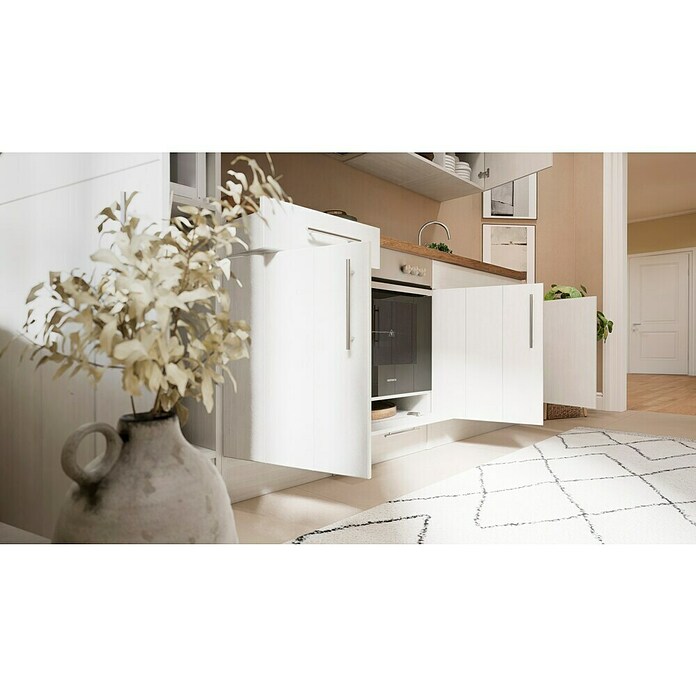 Respekta Premium Keukenblok (Breedte: 270 cm, Met elektrische apparatuur, Witte lariks-look)