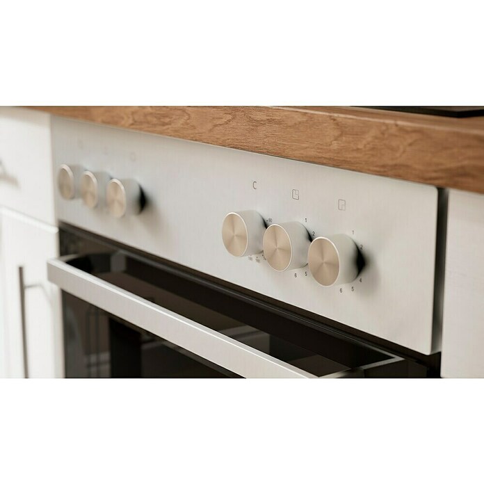 Respekta Premium Keukenblok (Breedte: 270 cm, Met elektrische apparatuur, Witte lariks-look)