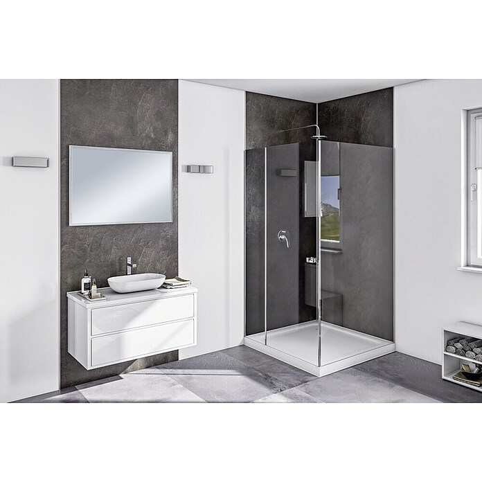 SanDesign Alu-Verbundplatte Schiefer (100 x 250 cm)