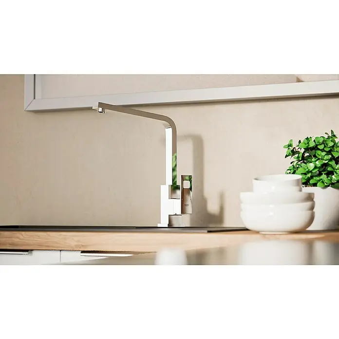 Grohe Eurocube Spültischarmatur - Chrom, Glänzend - Elegante Küchenarmatur in Chromoptik, kombiniert modernes Design mit hoher Funktionalität. Perfekt für stilvolle Küchen.