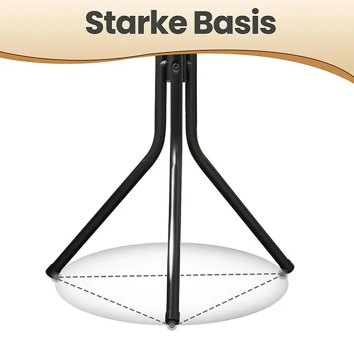 Garderobenständer - B x H: 44 x 182 cm, Anzahl Haken: 12 Stk., Schwarz - Die stabile Basis des Produkts wird durch ein dreibeiniges Gestell mit durchgezogenen Linien hervorgehoben.