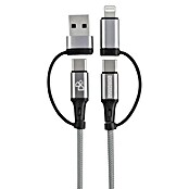 BAUHAUS Napajalni kabel USB 2+2  (Srebrna, Dolžina: 1 m) | 3377 - Telefonzubehör | CBIC - Telefon | CBI - Audio/Video/Antenne/Sat | CB - Elektroinstallation | C - Elektro | BAUHAUS