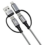BAUHAUS Napajalni kabel USB 2+2  (Srebrna, Dolžina: 1 m) | 3377 - Telefonzubehör | CBIC - Telefon | CBI - Audio/Video/Antenne/Sat | CB - Elektroinstallation | C - Elektro | BAUHAUS