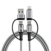 BAUHAUS Napajalni kabel USB 2+2  (Srebrna, Dolžina: 1 m) | 3377 - Telefonzubehör | CBIC - Telefon | CBI - Audio/Video/Antenne/Sat | CB - Elektroinstallation | C - Elektro | BAUHAUS