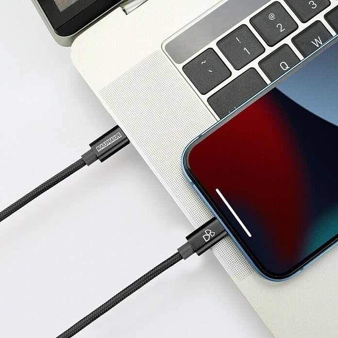 BAUHAUS Napajalni kabel USB  (Črna, 1 m, 2 konektorja tipa C) | 3377 - Telefonzubehör | CBIC - Telefon | CBI - Audio/Video/Antenne/Sat | CB - Elektroinstallation | C - Elektro | BAUHAUS