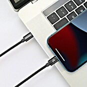 BAUHAUS Napajalni kabel USB  (Črna, 1 m, 2 konektorja tipa C) | 3377 - Telefonzubehör | CBIC - Telefon | CBI - Audio/Video/Antenne/Sat | CB - Elektroinstallation | C - Elektro | BAUHAUS