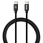 BAUHAUS Napajalni kabel USB  (Črna, 1 m, 2 konektorja tipa C) | 3377 - Telefonzubehör | CBIC - Telefon | CBI - Audio/Video/Antenne/Sat | CB - Elektroinstallation | C - Elektro | BAUHAUS